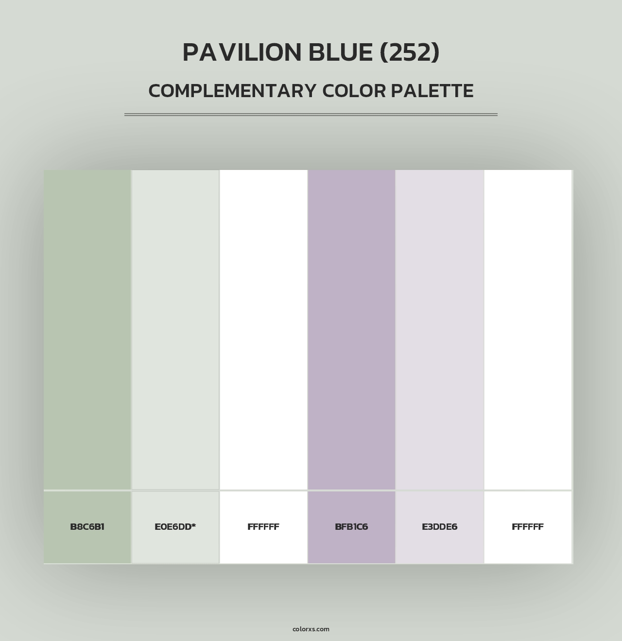 Pavilion Blue (252) - Complementary Color Palette