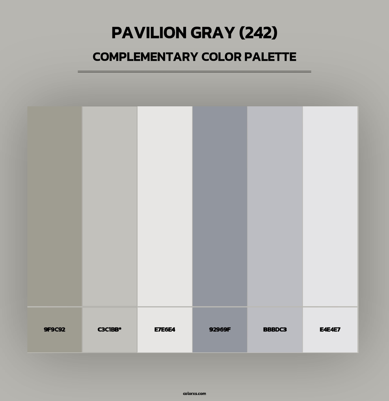 Pavilion Gray (242) - Complementary Color Palette