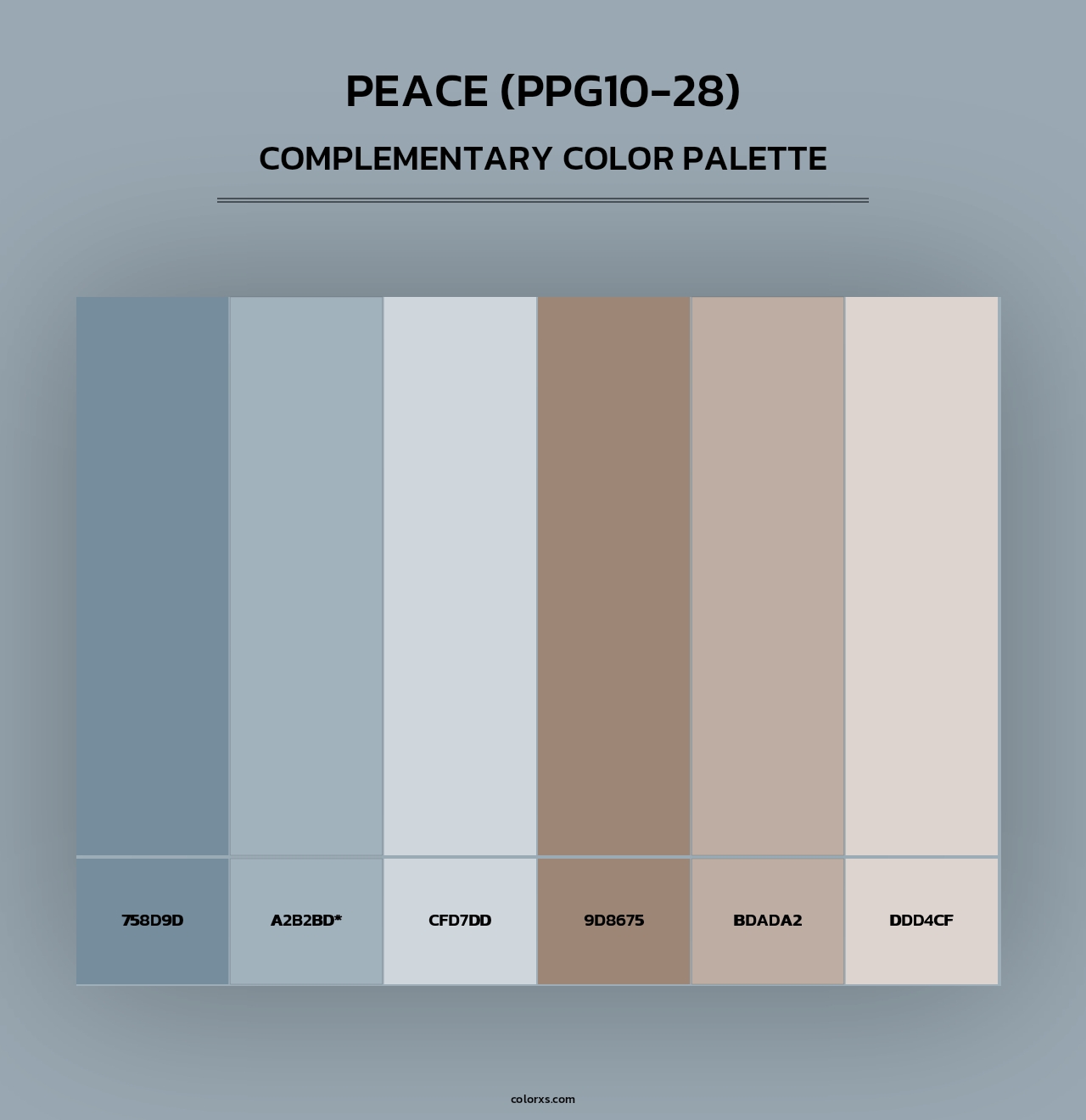 Peace (PPG10-28) - Complementary Color Palette