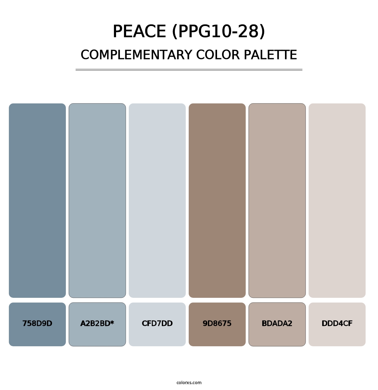 Peace (PPG10-28) - Complementary Color Palette