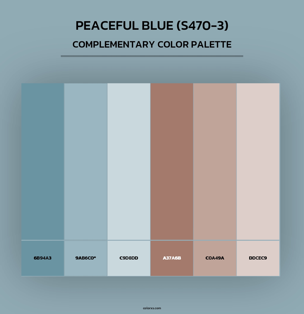Peaceful Blue (S470-3) - Complementary Color Palette