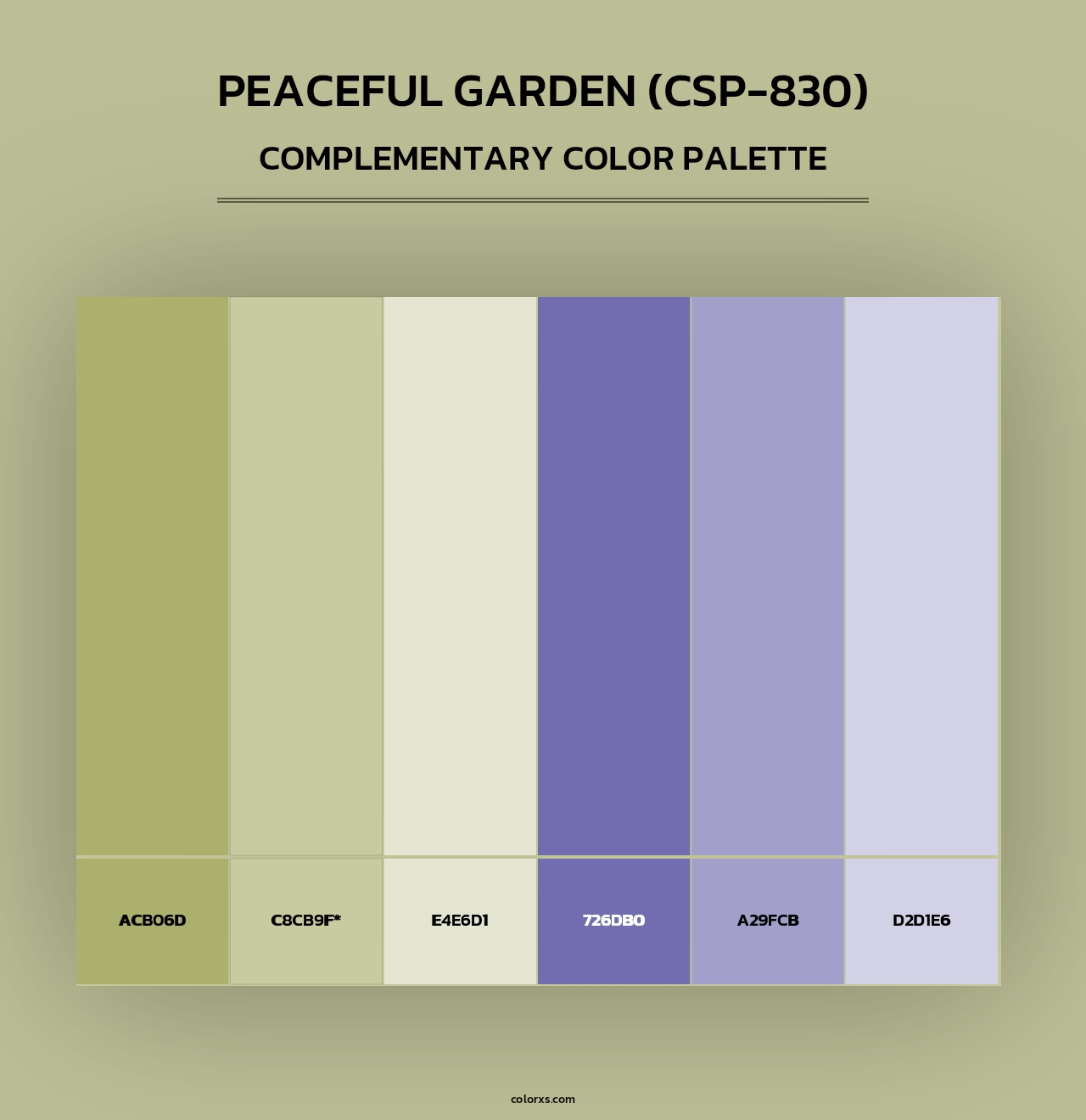 Peaceful Garden (CSP-830) - Complementary Color Palette
