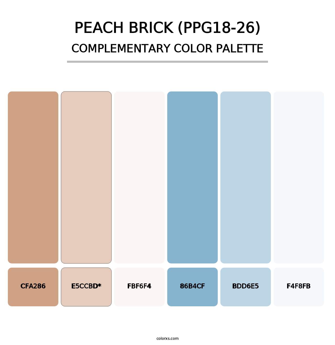Peach Brick (PPG18-26) - Complementary Color Palette