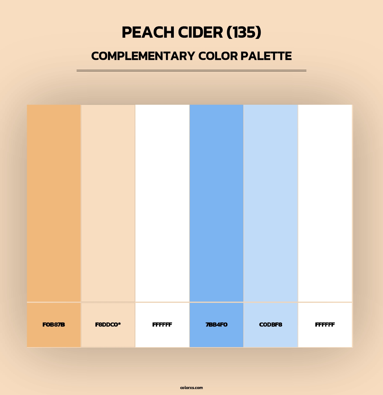 Peach Cider (135) - Complementary Color Palette