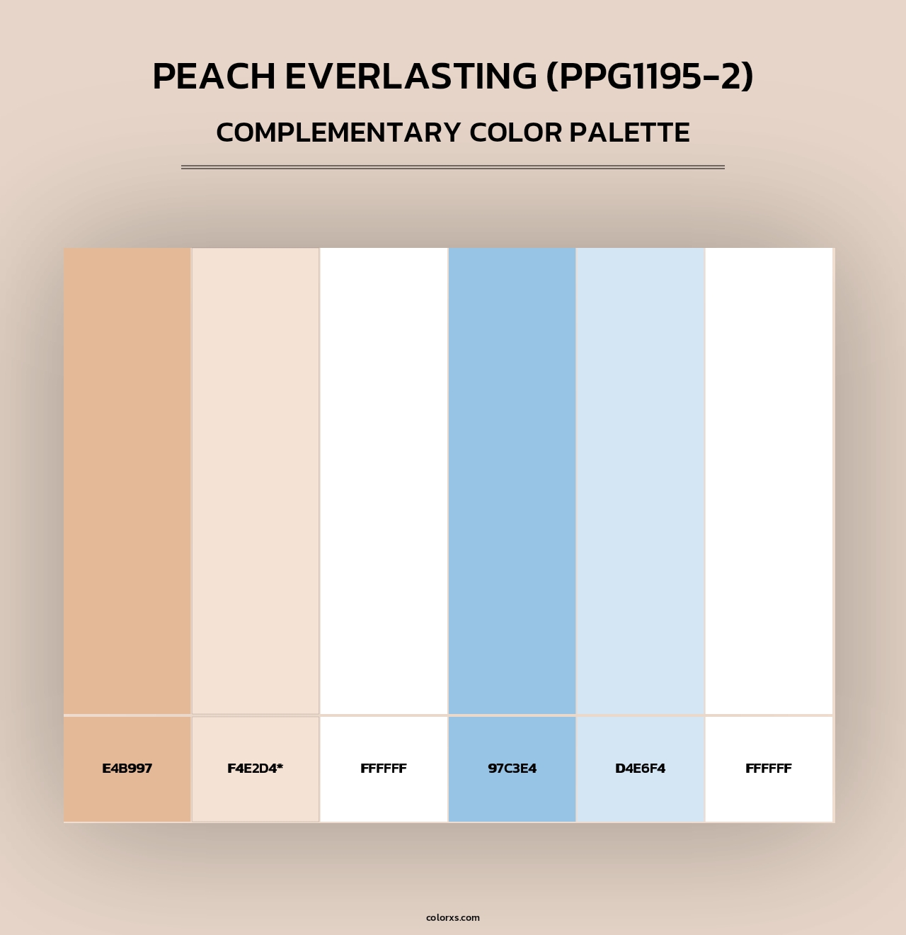 Peach Everlasting (PPG1195-2) - Complementary Color Palette