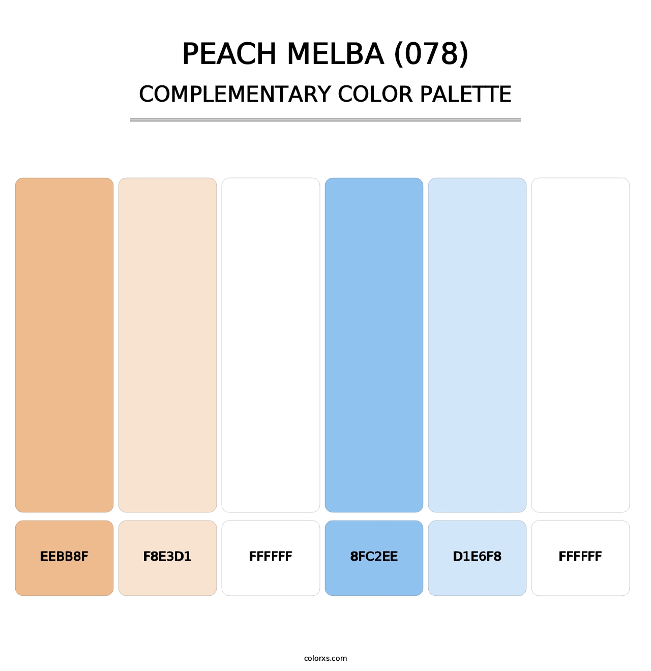Peach Melba (078) - Complementary Color Palette