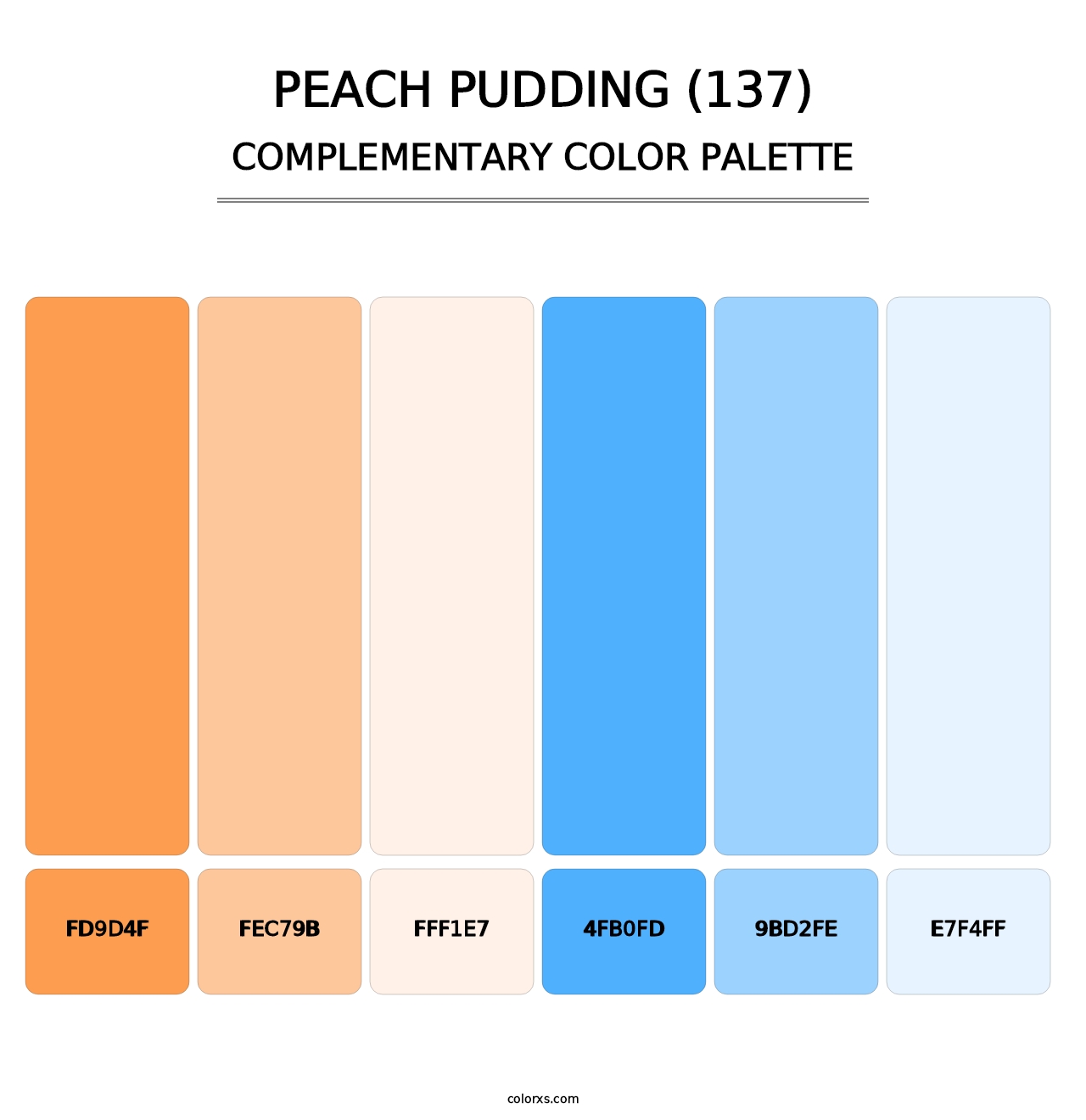 Peach Pudding (137) - Complementary Color Palette