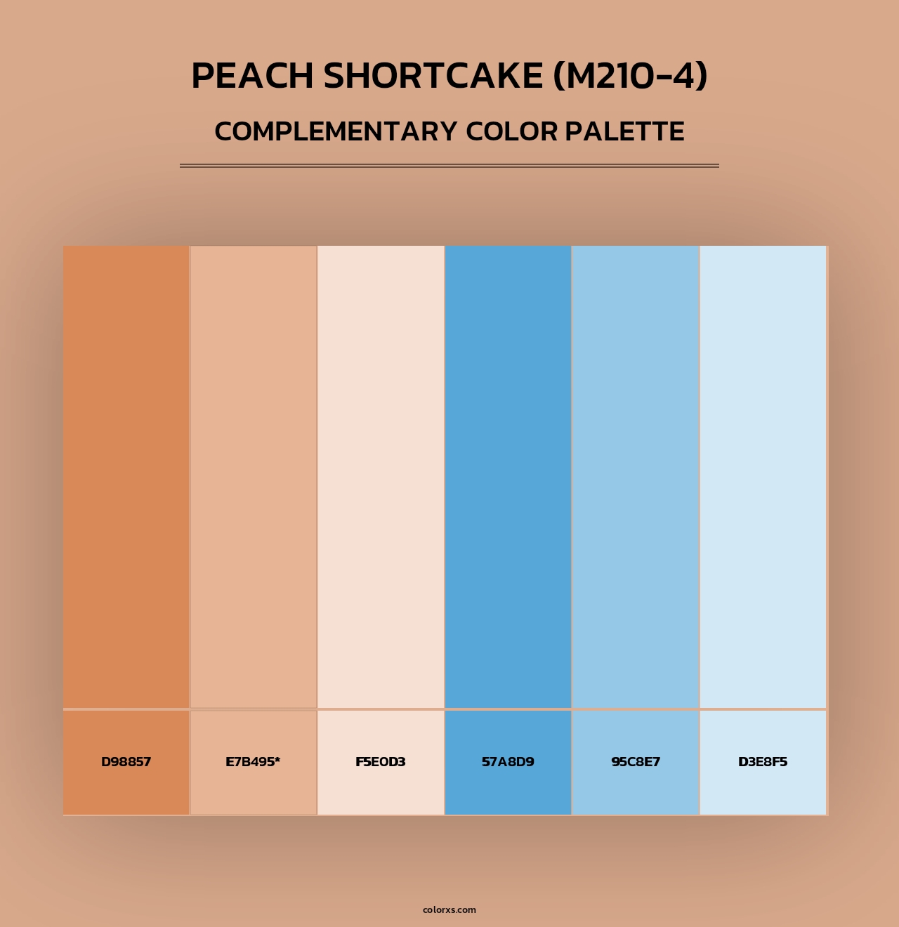 Peach Shortcake (M210-4) - Complementary Color Palette