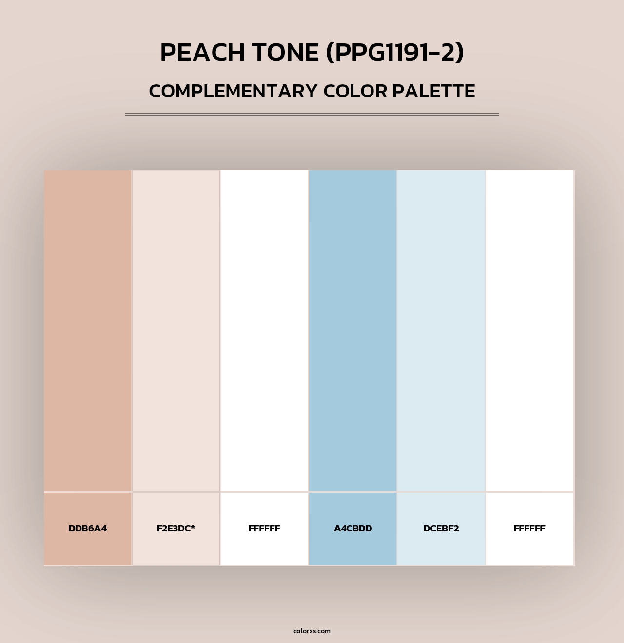 Peach Tone (PPG1191-2) - Complementary Color Palette