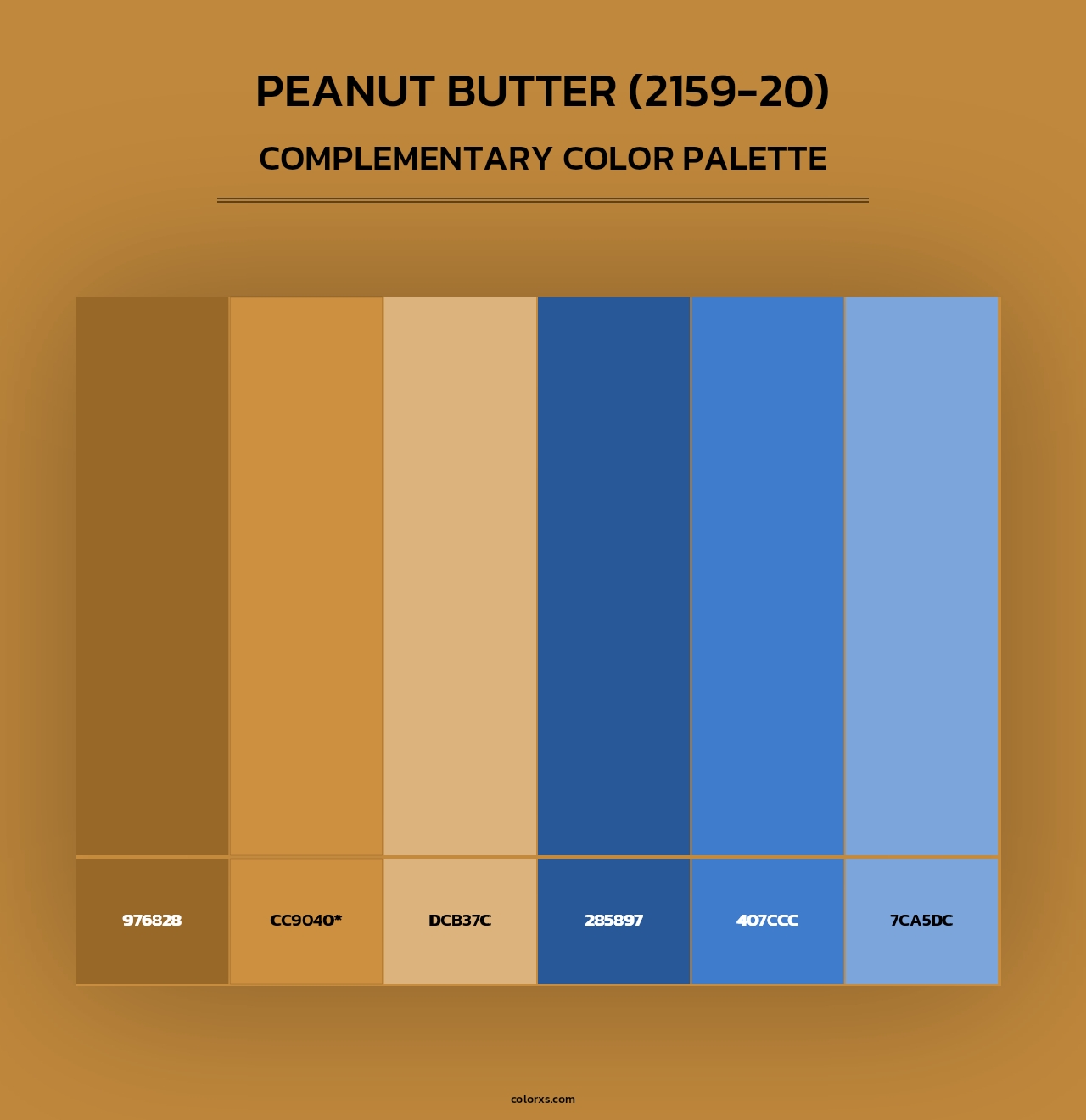 Peanut Butter (2159-20) - Complementary Color Palette