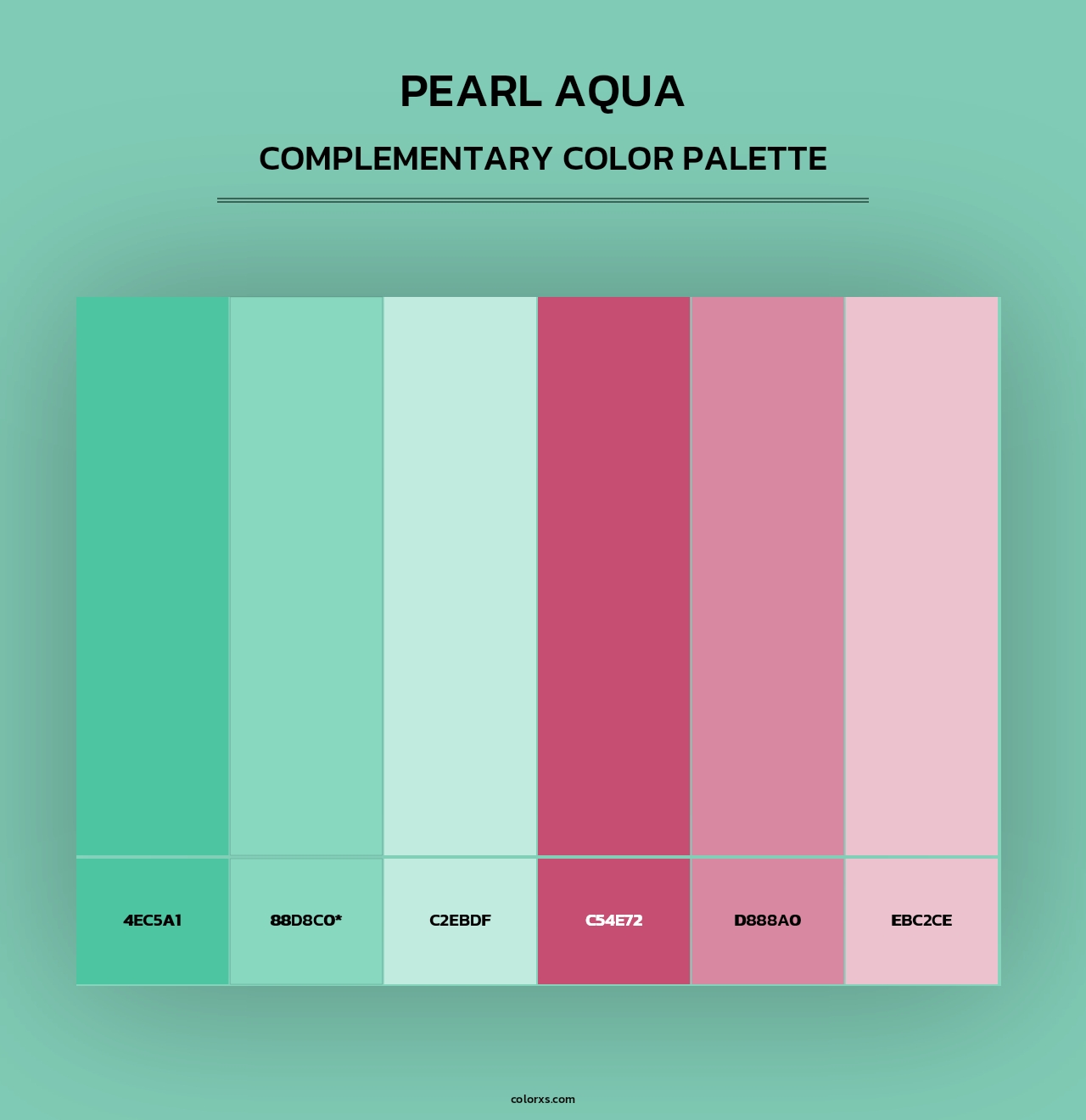 Pearl Aqua - Complementary Color Palette