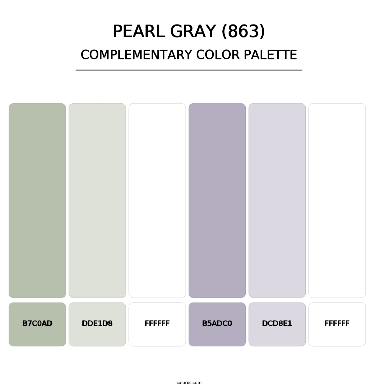 Pearl Gray (863) - Complementary Color Palette