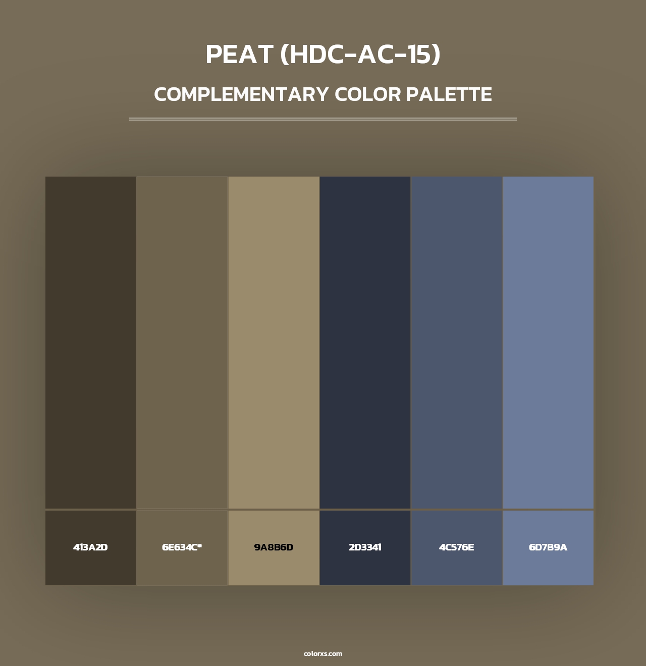 Peat (HDC-AC-15) - Complementary Color Palette