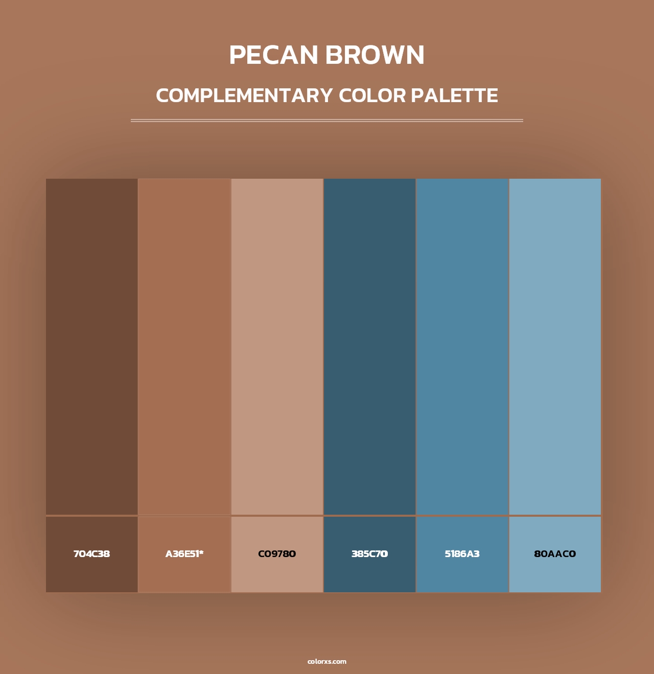 Pecan Brown - Complementary Color Palette
