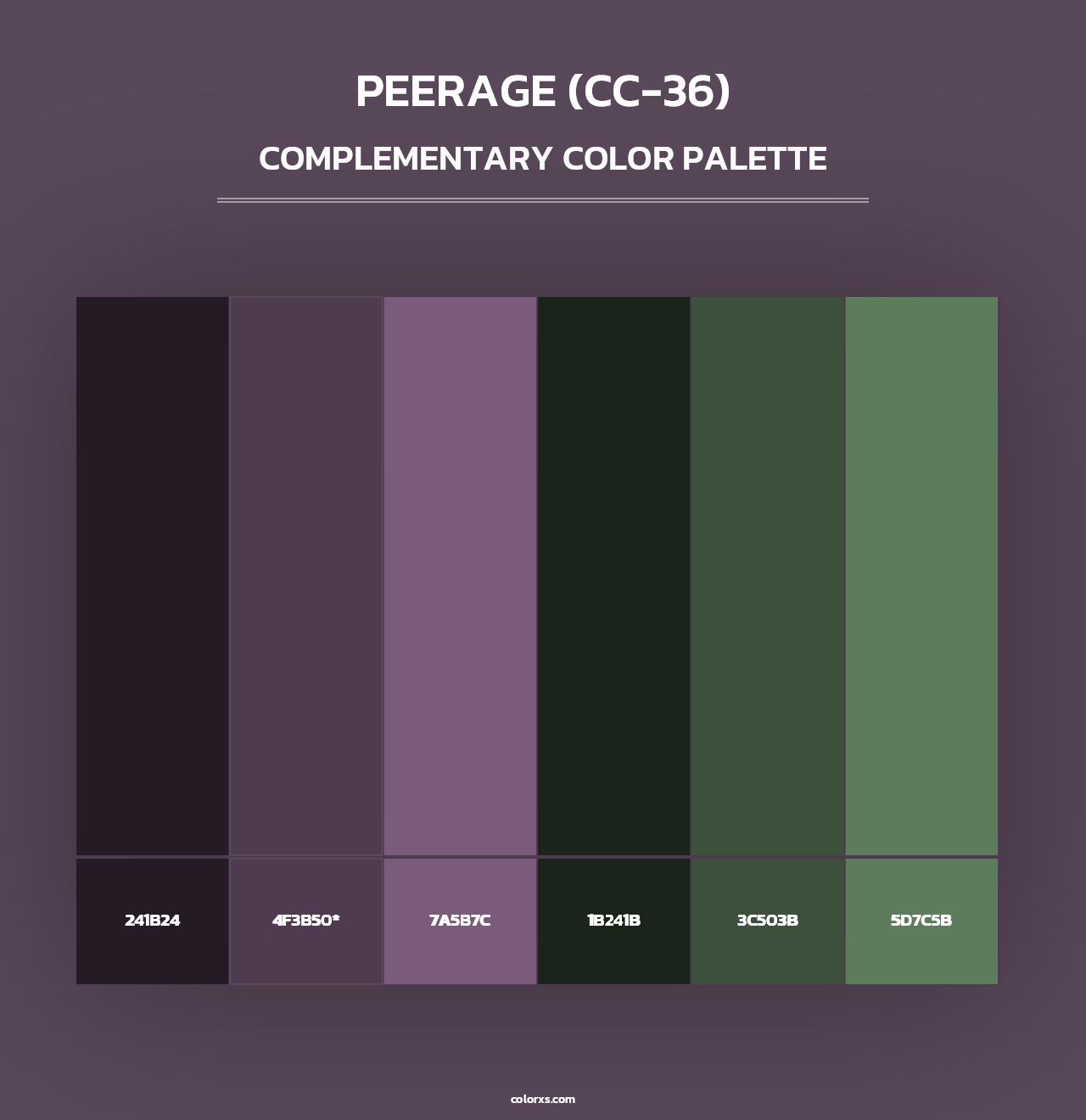 Peerage (CC-36) - Complementary Color Palette