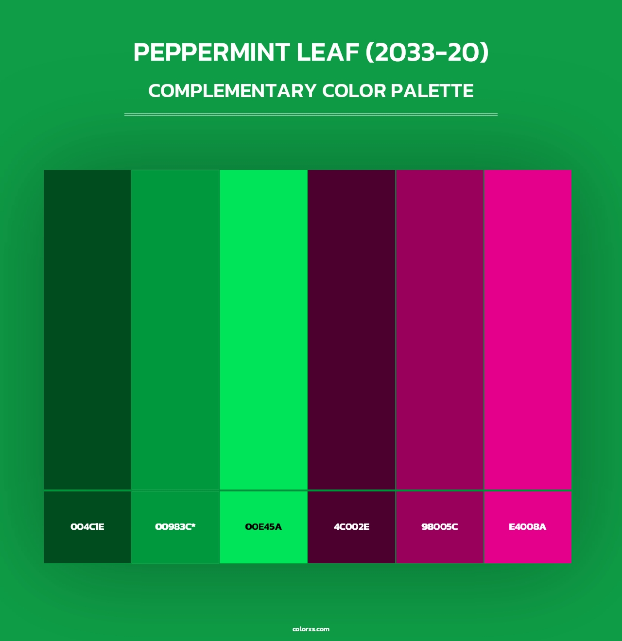 Peppermint Leaf (2033-20) - Complementary Color Palette