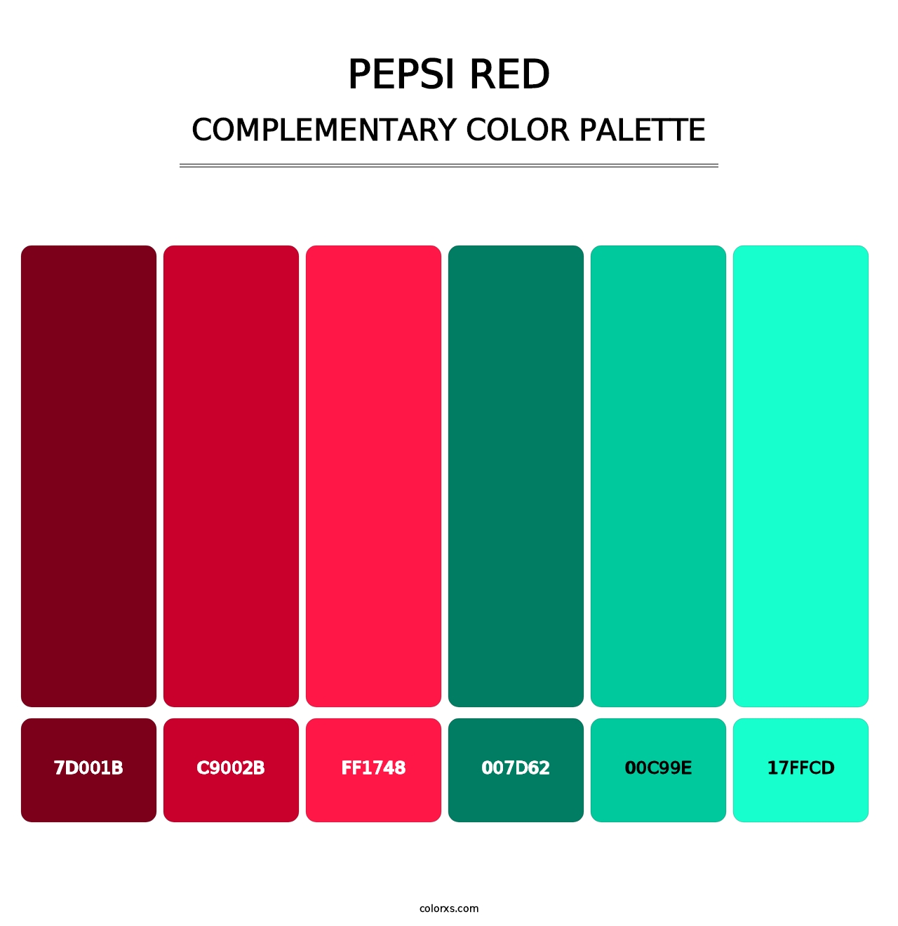 Pepsi Red - Complementary Color Palette