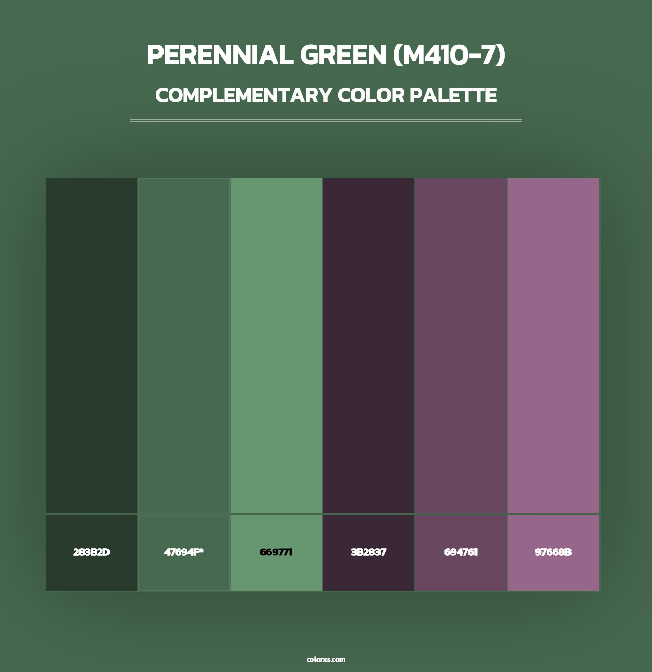 Perennial Green (M410-7) - Complementary Color Palette