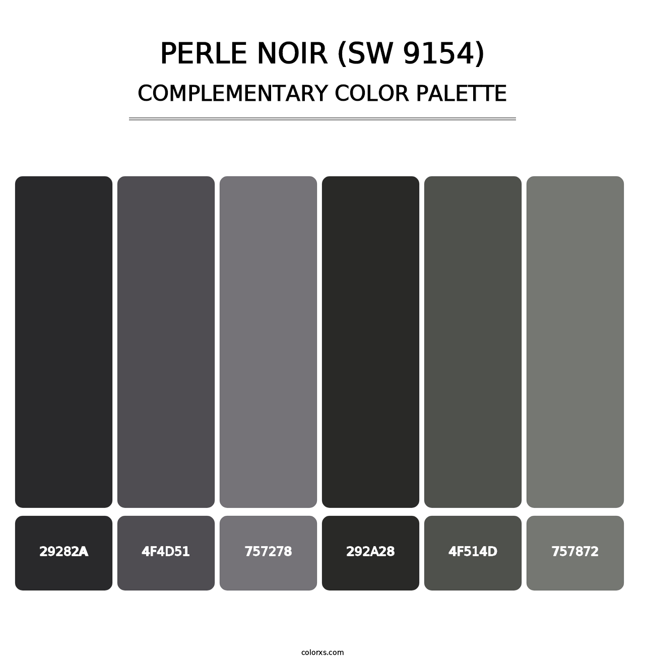 Perle Noir (SW 9154) - Complementary Color Palette