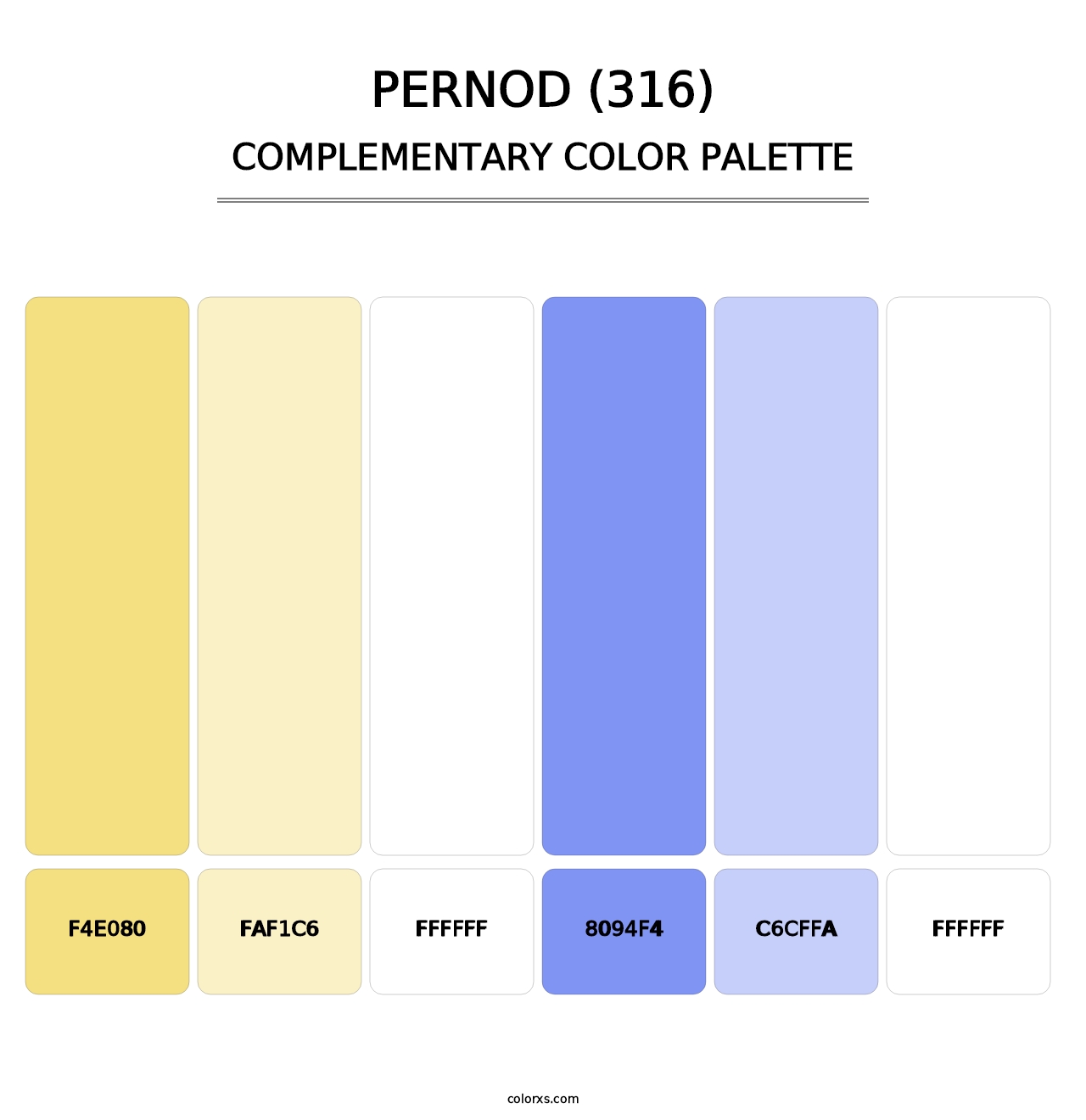 Pernod (316) - Complementary Color Palette