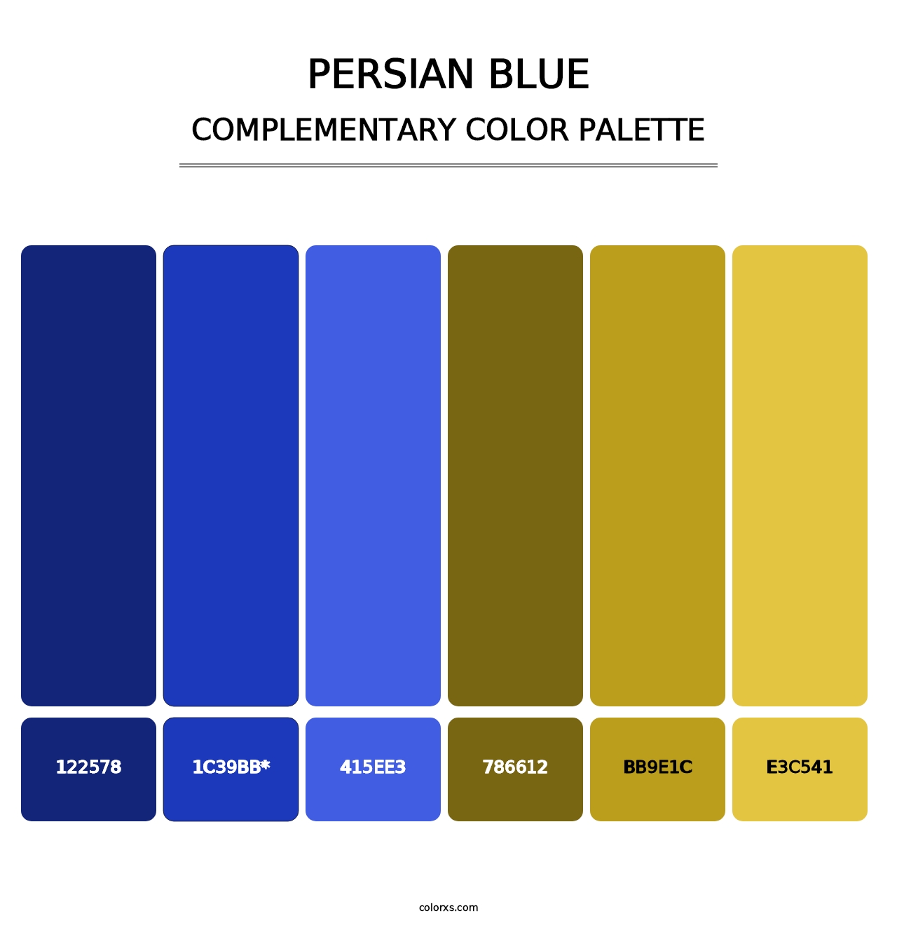 Persian Blue - Complementary Color Palette