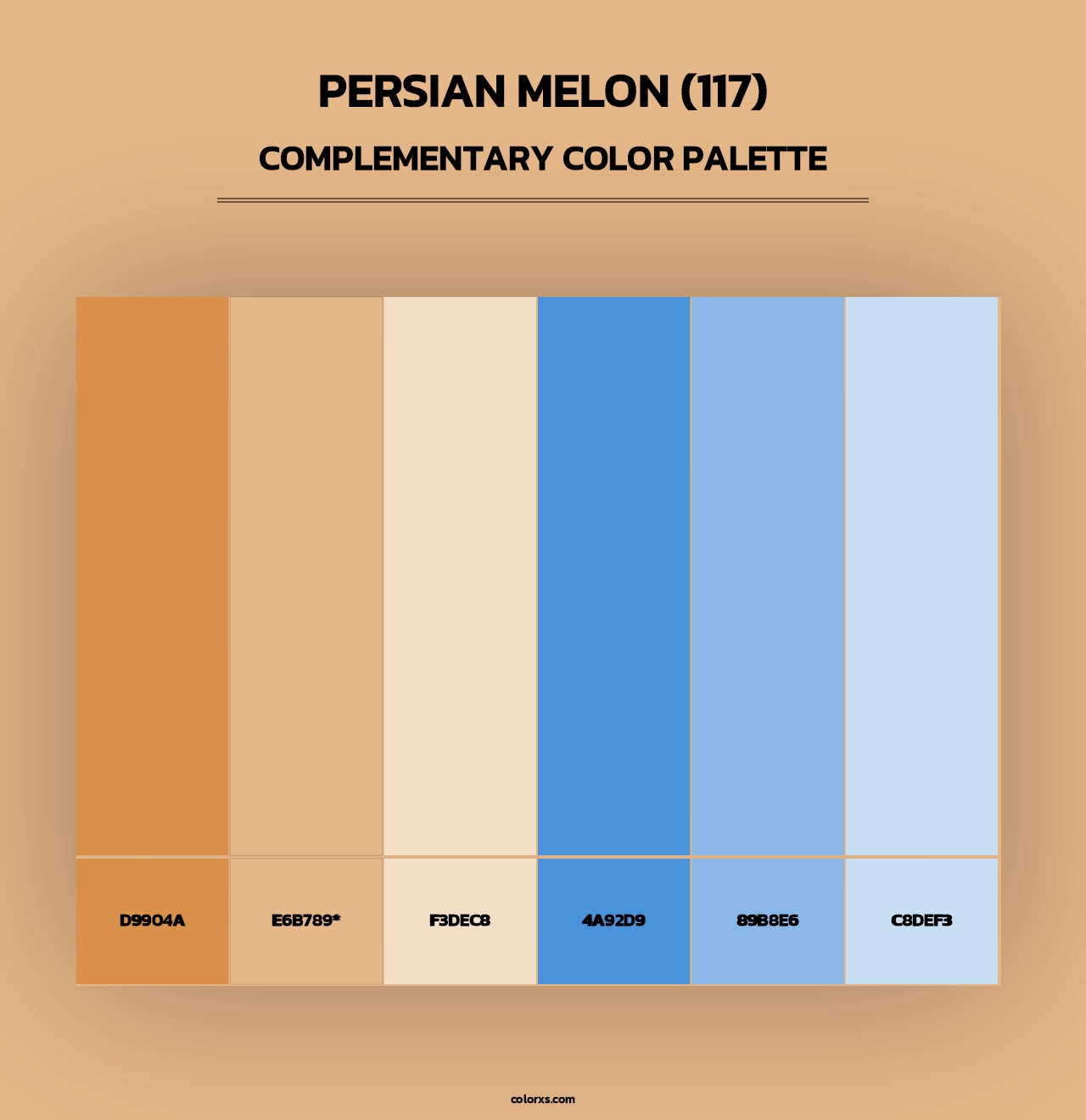 Persian Melon (117) - Complementary Color Palette