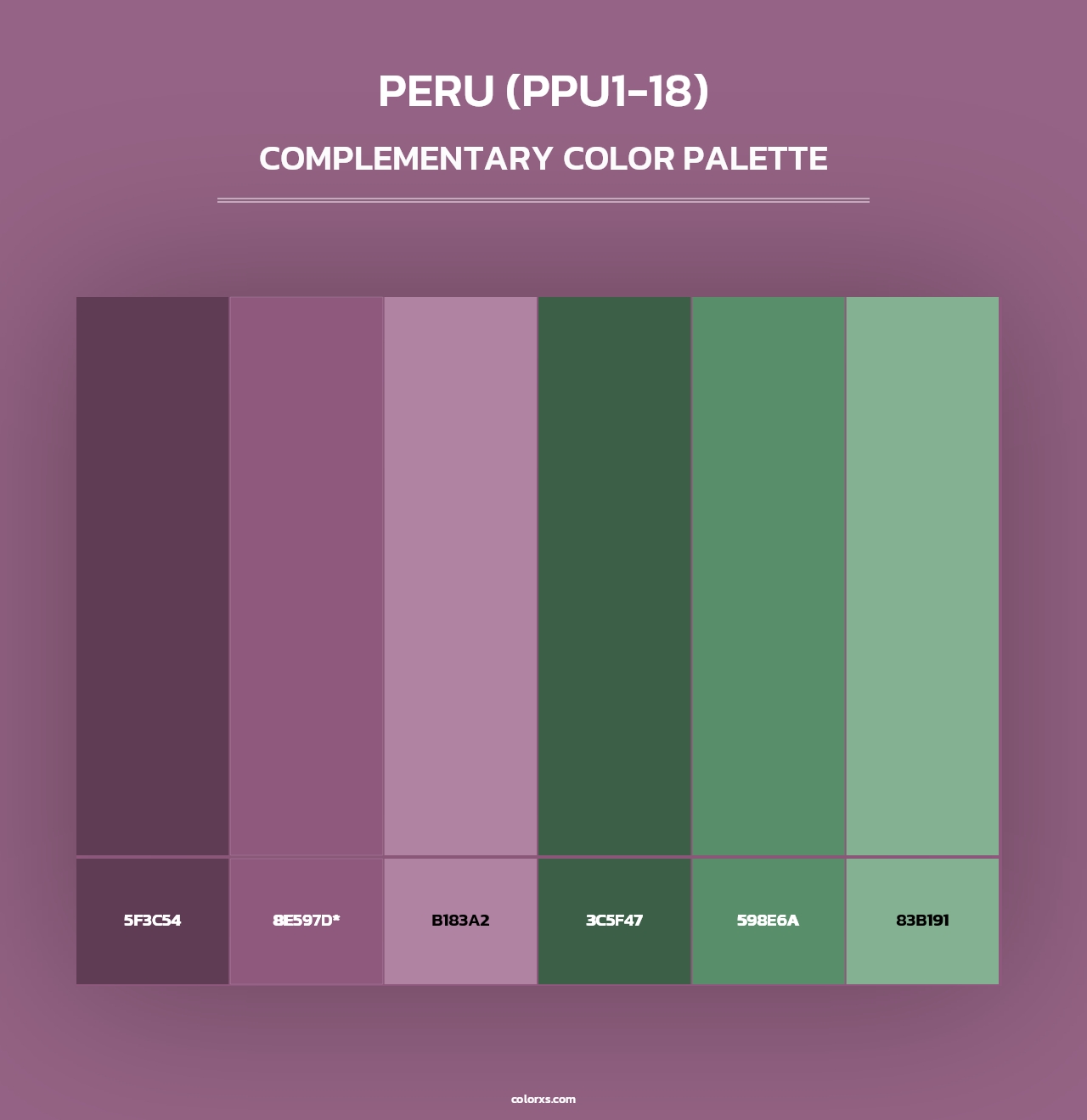 Peru (PPU1-18) - Complementary Color Palette