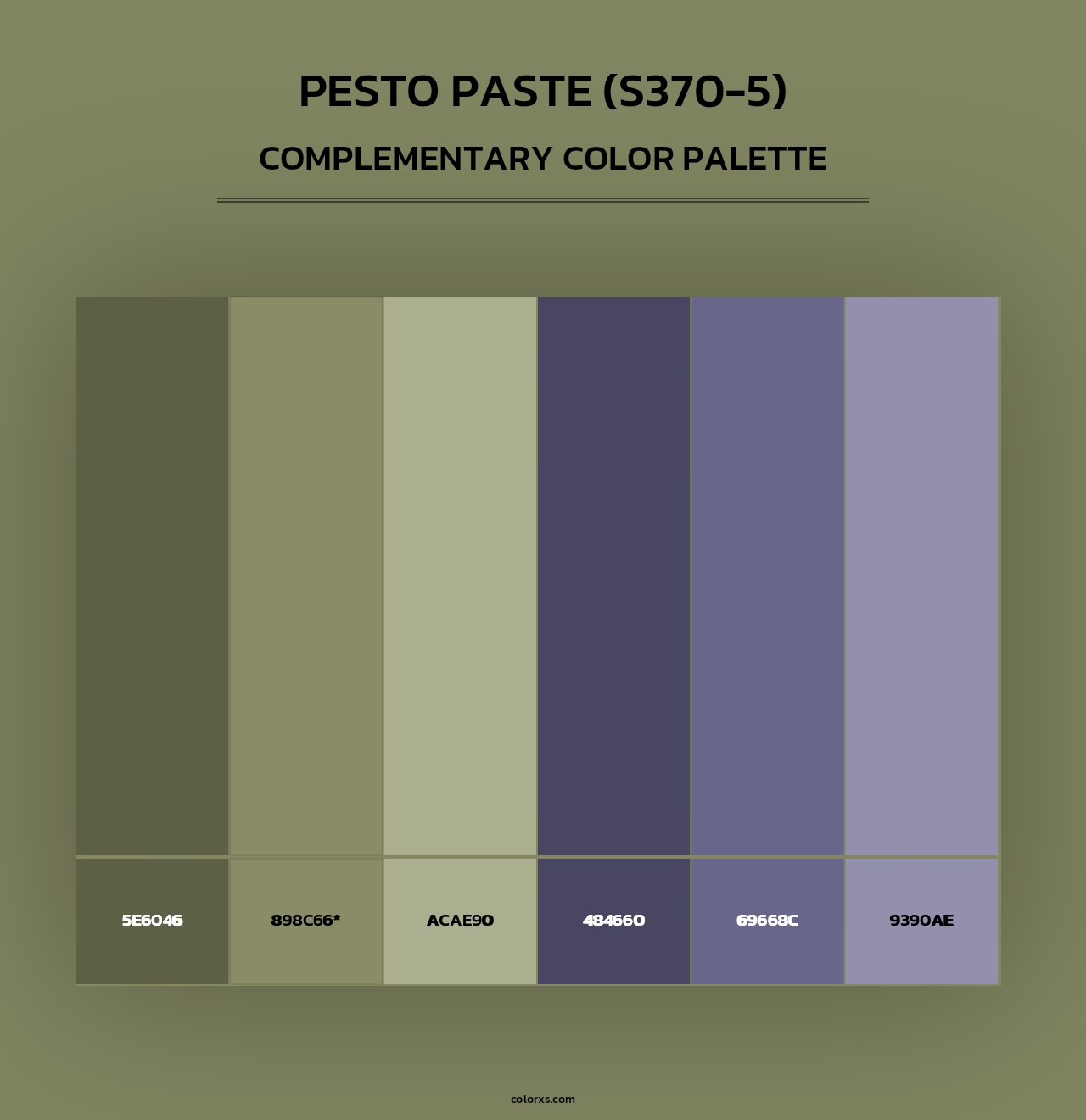 Pesto Paste (S370-5) - Complementary Color Palette