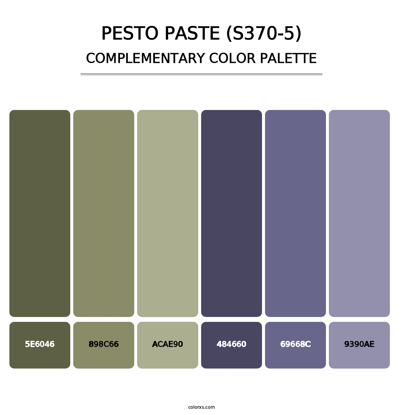 Pesto Paste (S370-5) - Complementary Color Palette