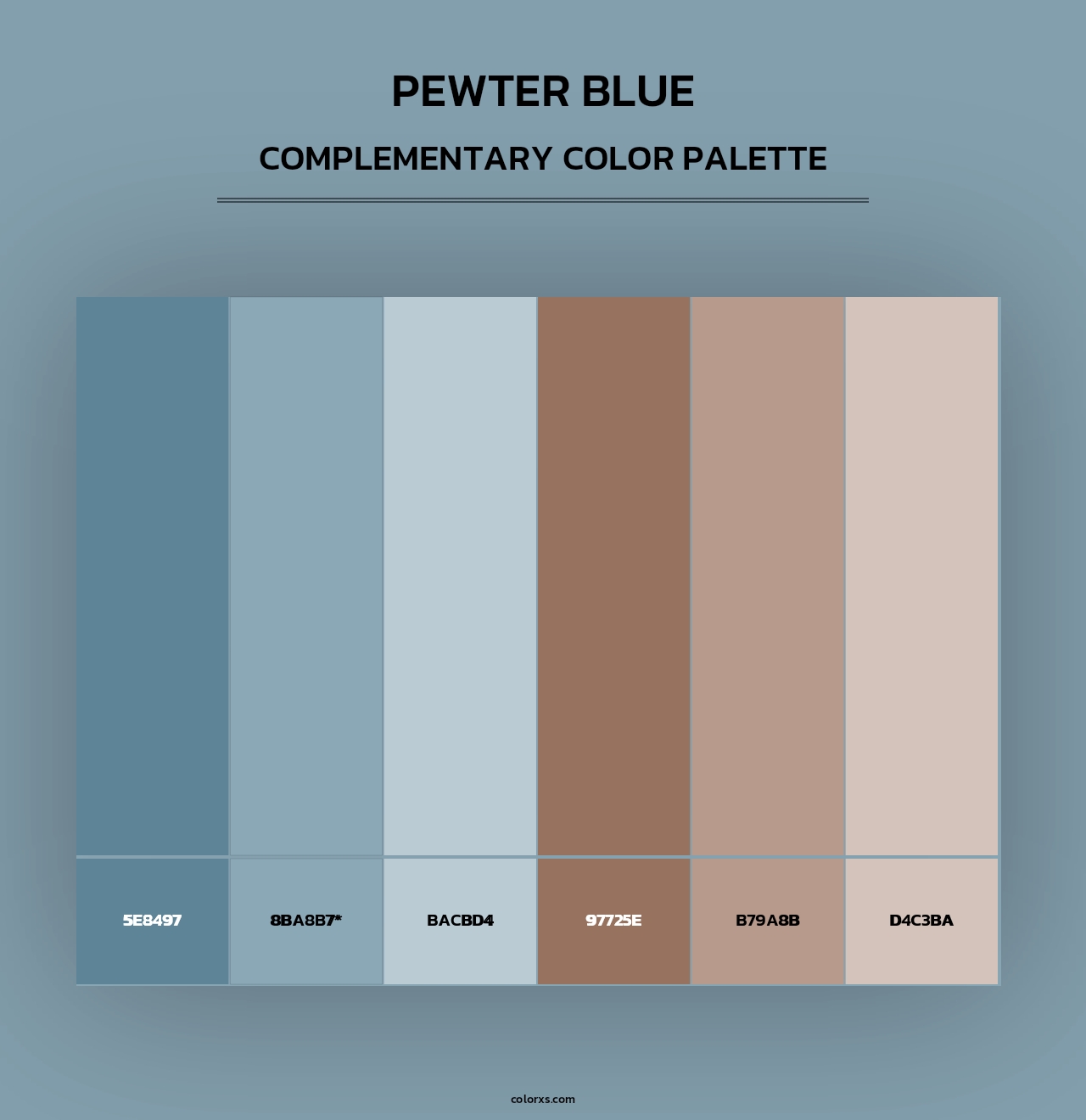 Pewter Blue - Complementary Color Palette
