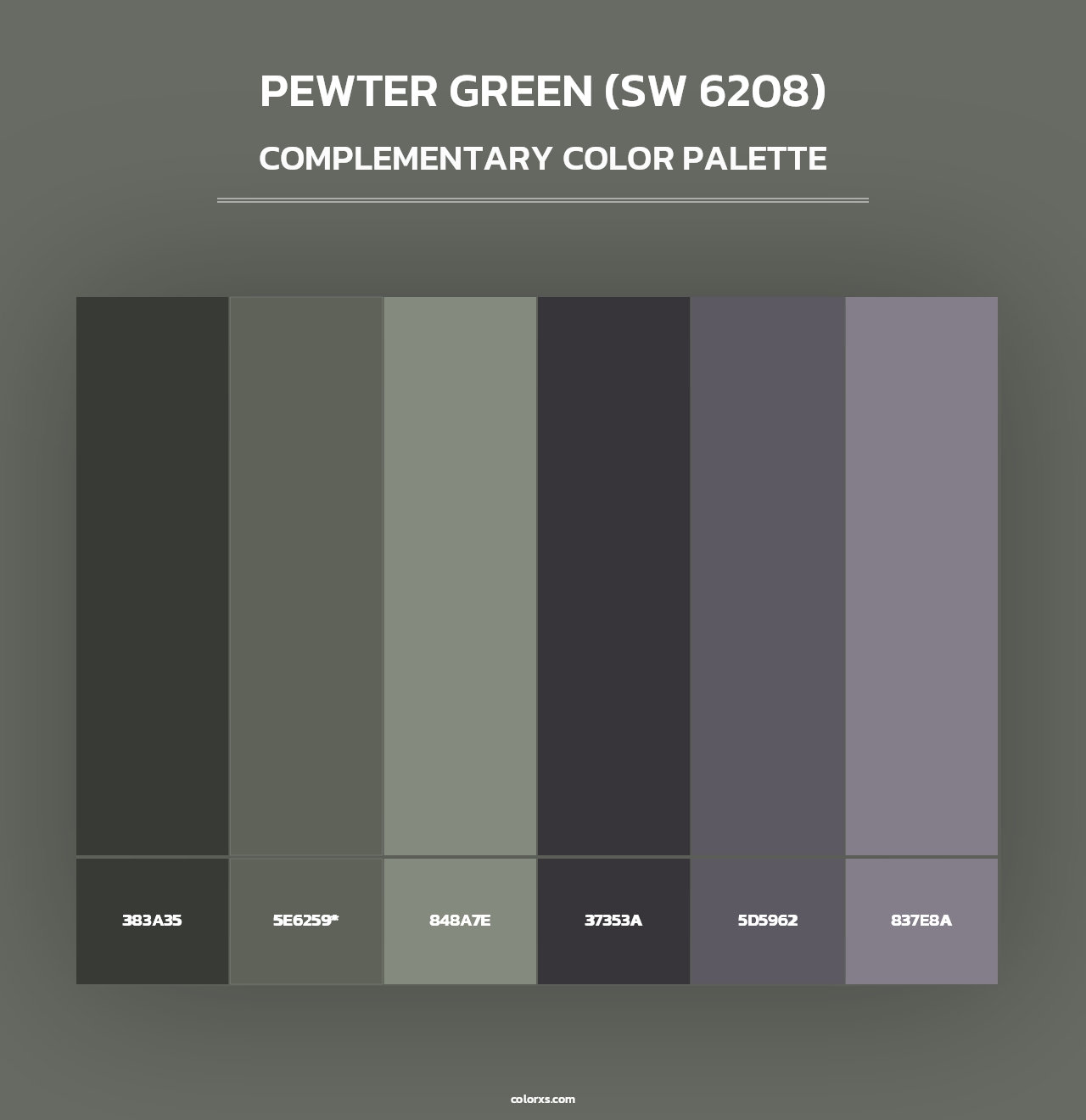 Pewter Green (SW 6208) - Complementary Color Palette