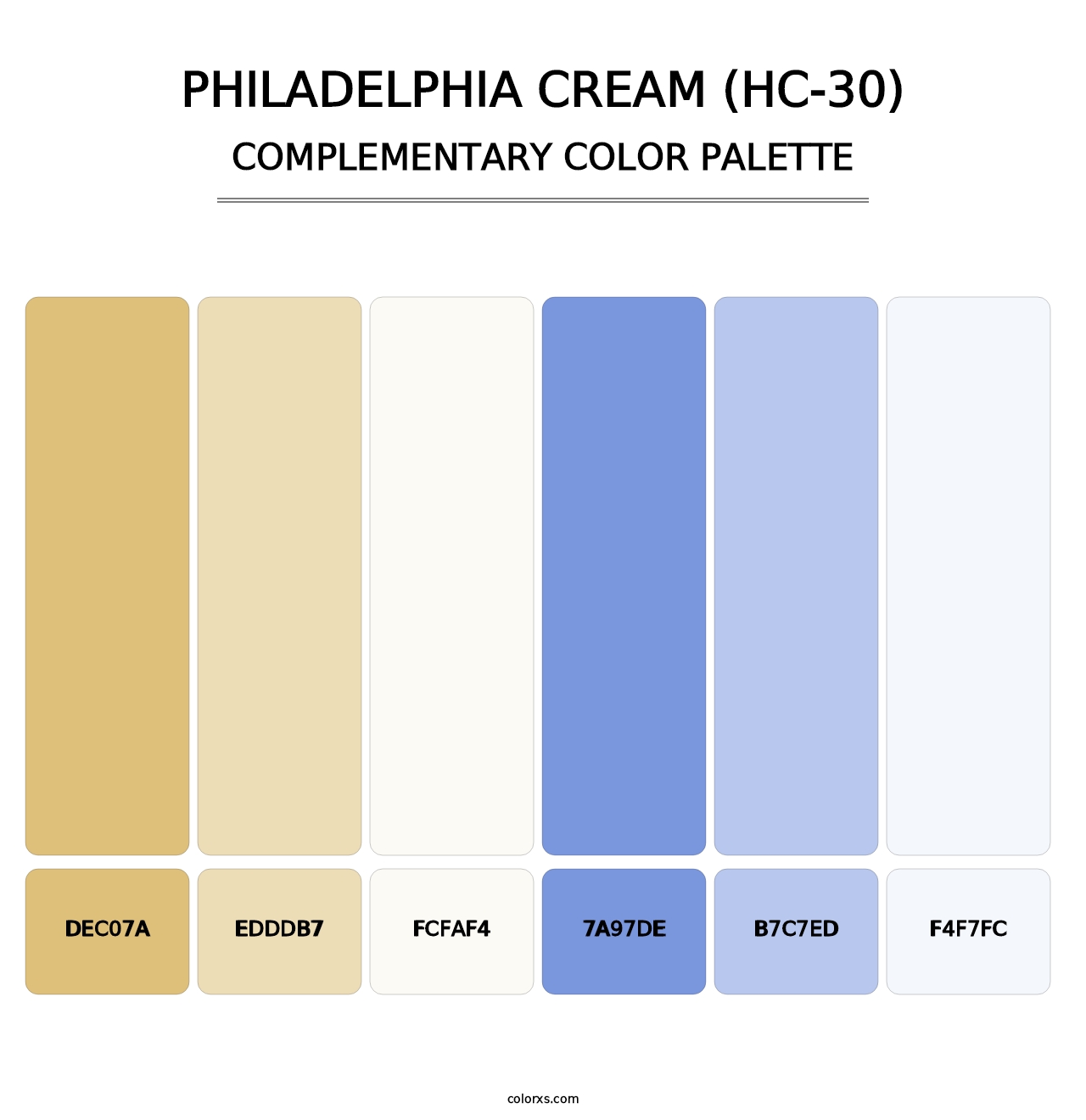 Philadelphia Cream (HC-30) - Complementary Color Palette