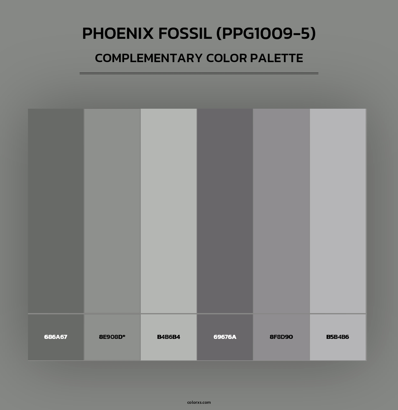 Phoenix Fossil (PPG1009-5) - Complementary Color Palette