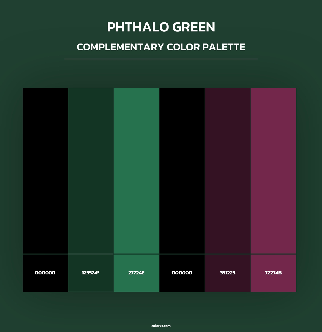 Phthalo Green - Complementary Color Palette