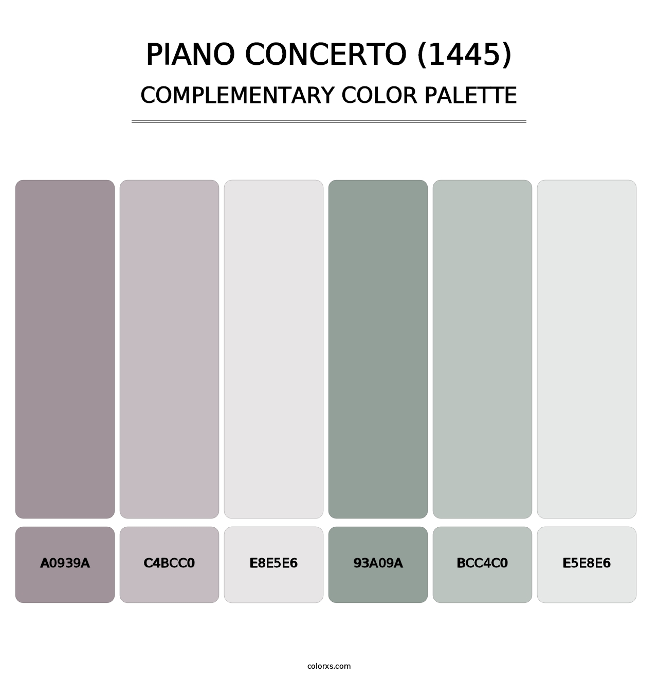 Piano Concerto (1445) - Complementary Color Palette