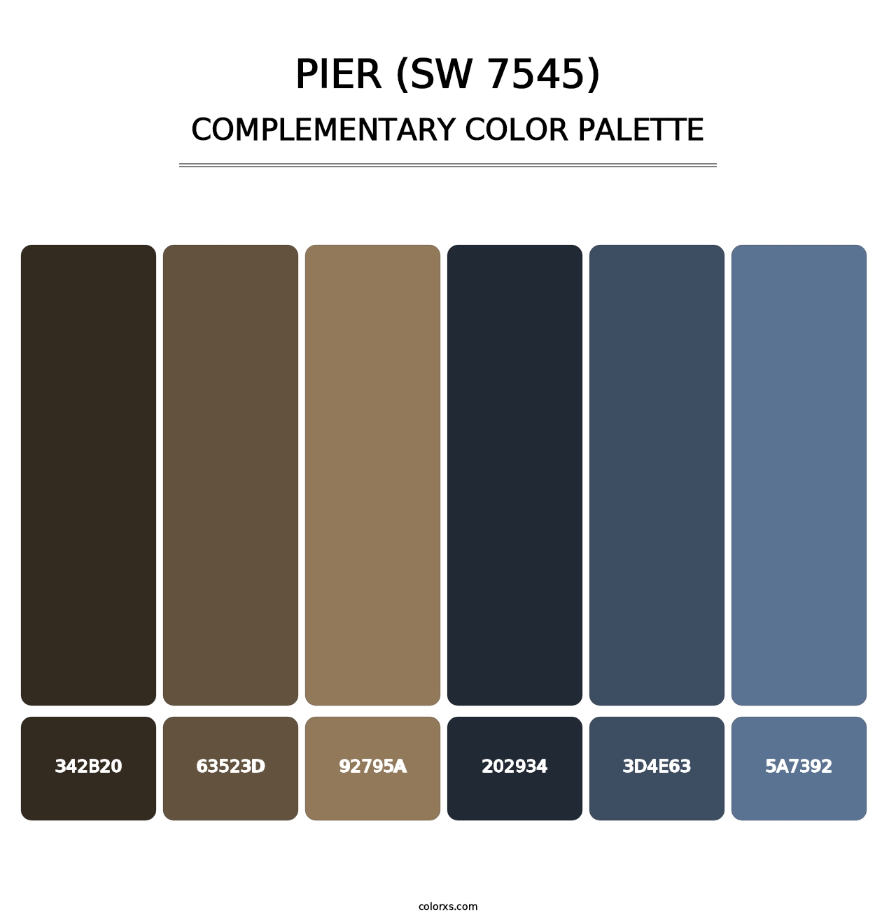 Pier (SW 7545) - Complementary Color Palette