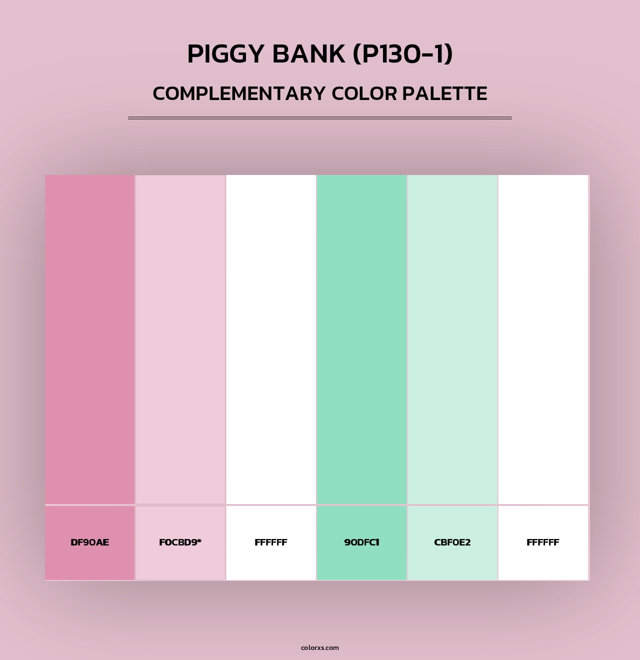 Piggy Bank (P130-1) - Complementary Color Palette