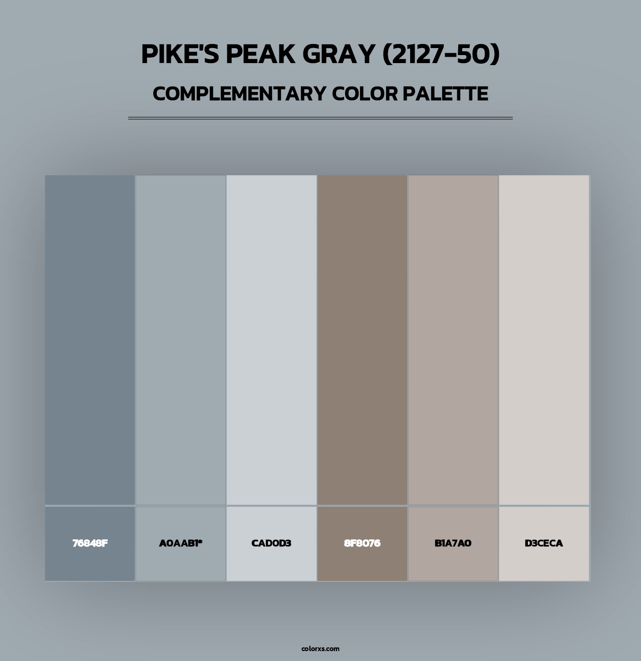 Pike's Peak Gray (2127-50) - Complementary Color Palette