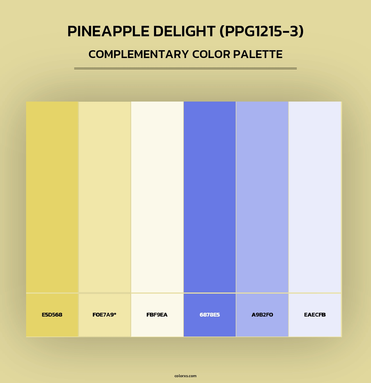 Pineapple Delight (PPG1215-3) - Complementary Color Palette