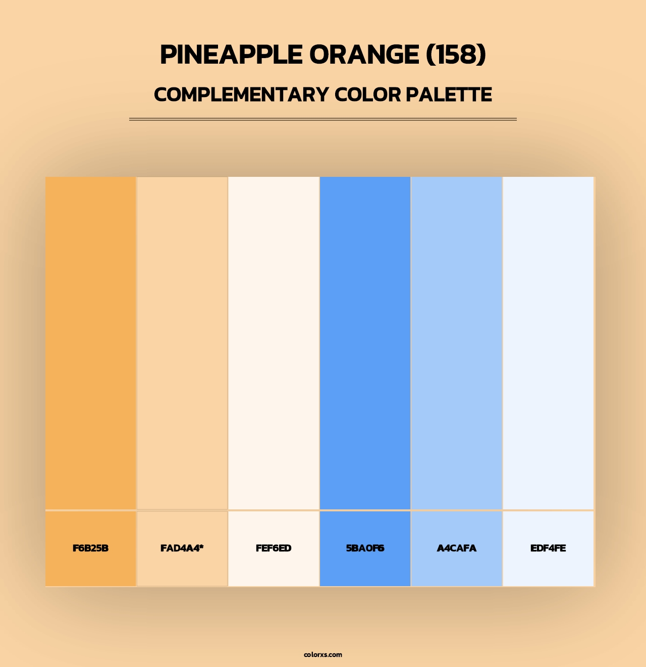 Pineapple Orange (158) - Complementary Color Palette