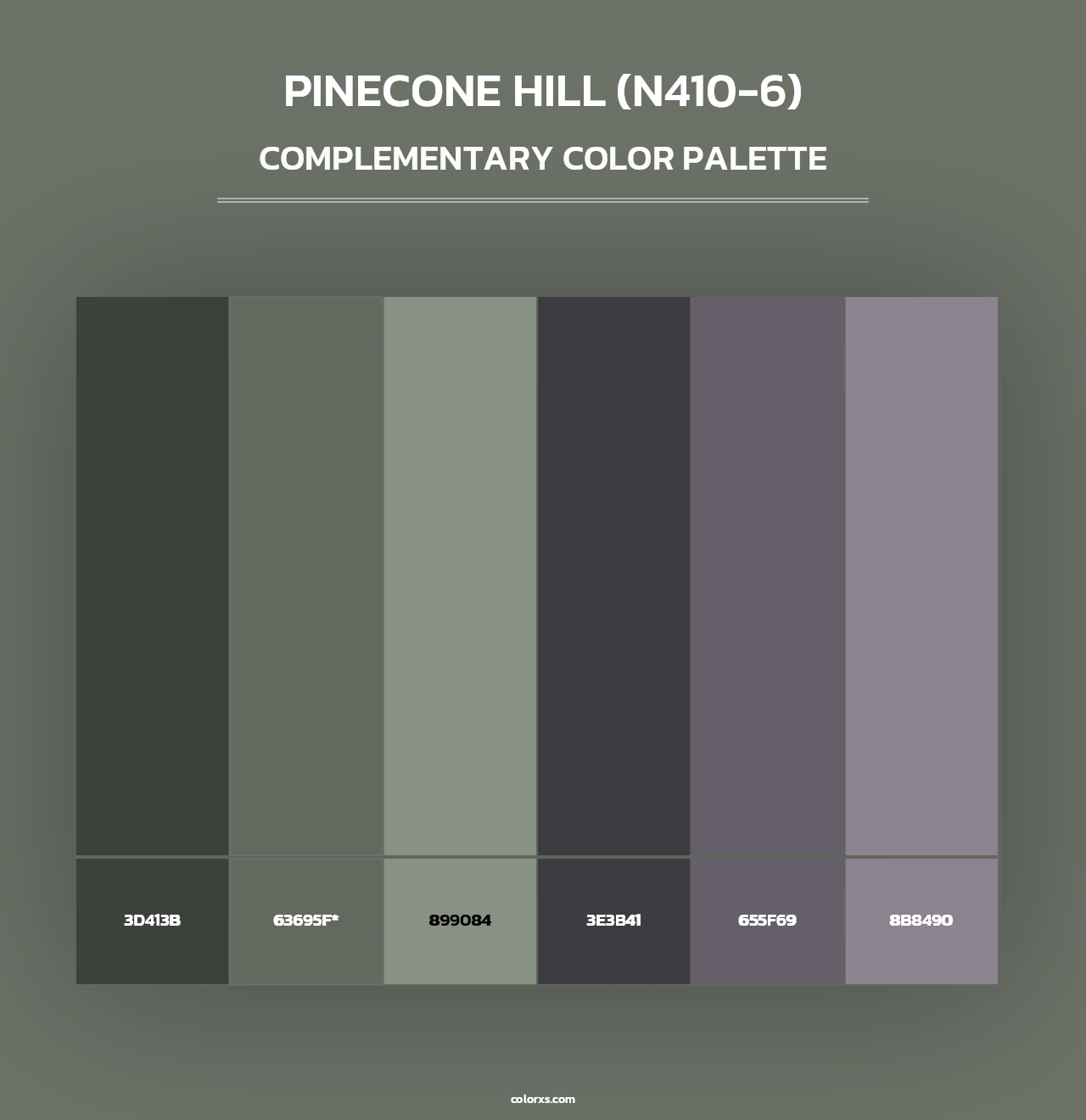Pinecone Hill (N410-6) - Complementary Color Palette