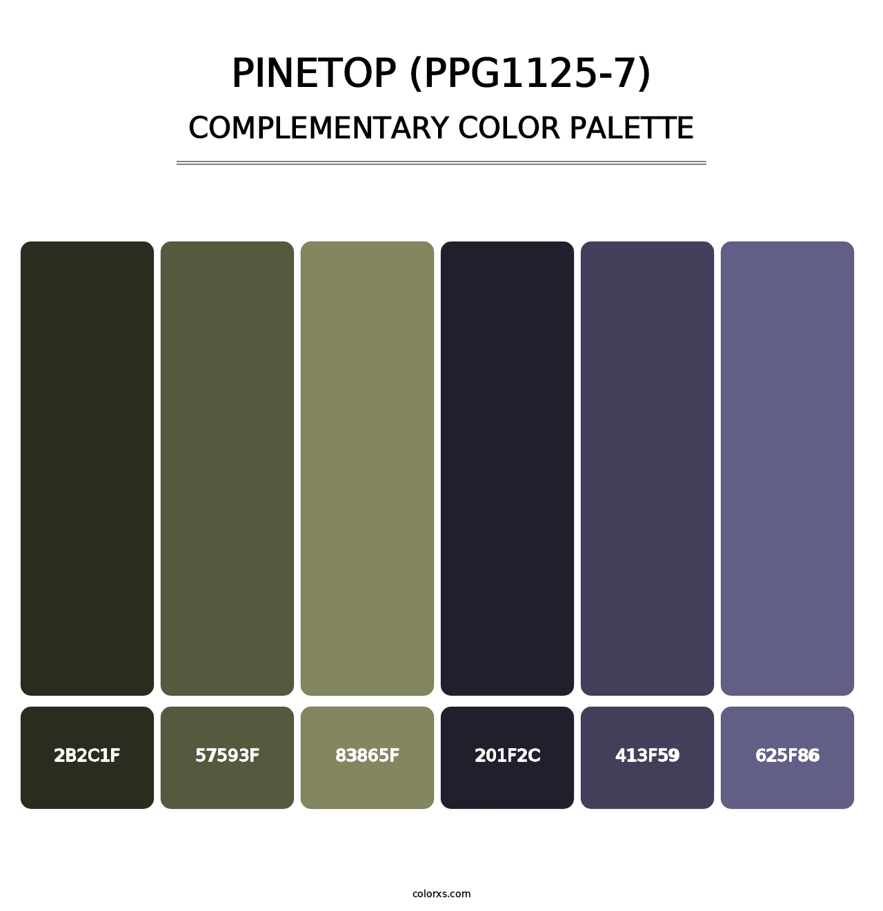 Pinetop (PPG1125-7) - Complementary Color Palette