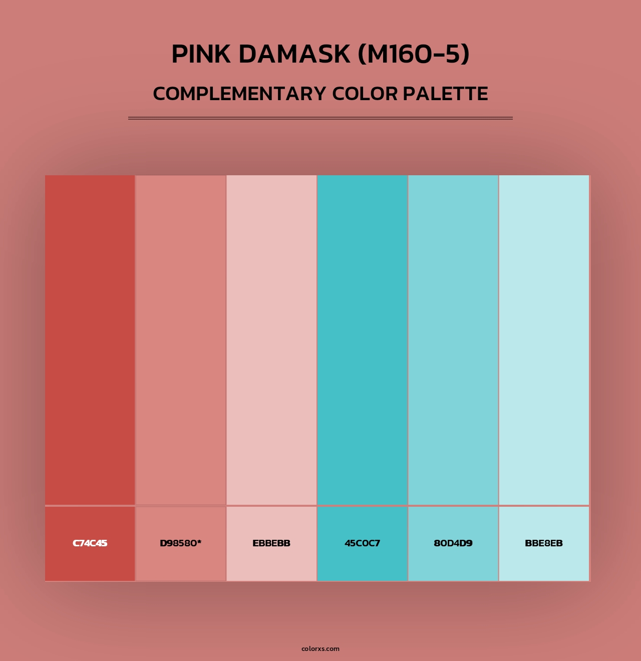 Pink Damask (M160-5) - Complementary Color Palette