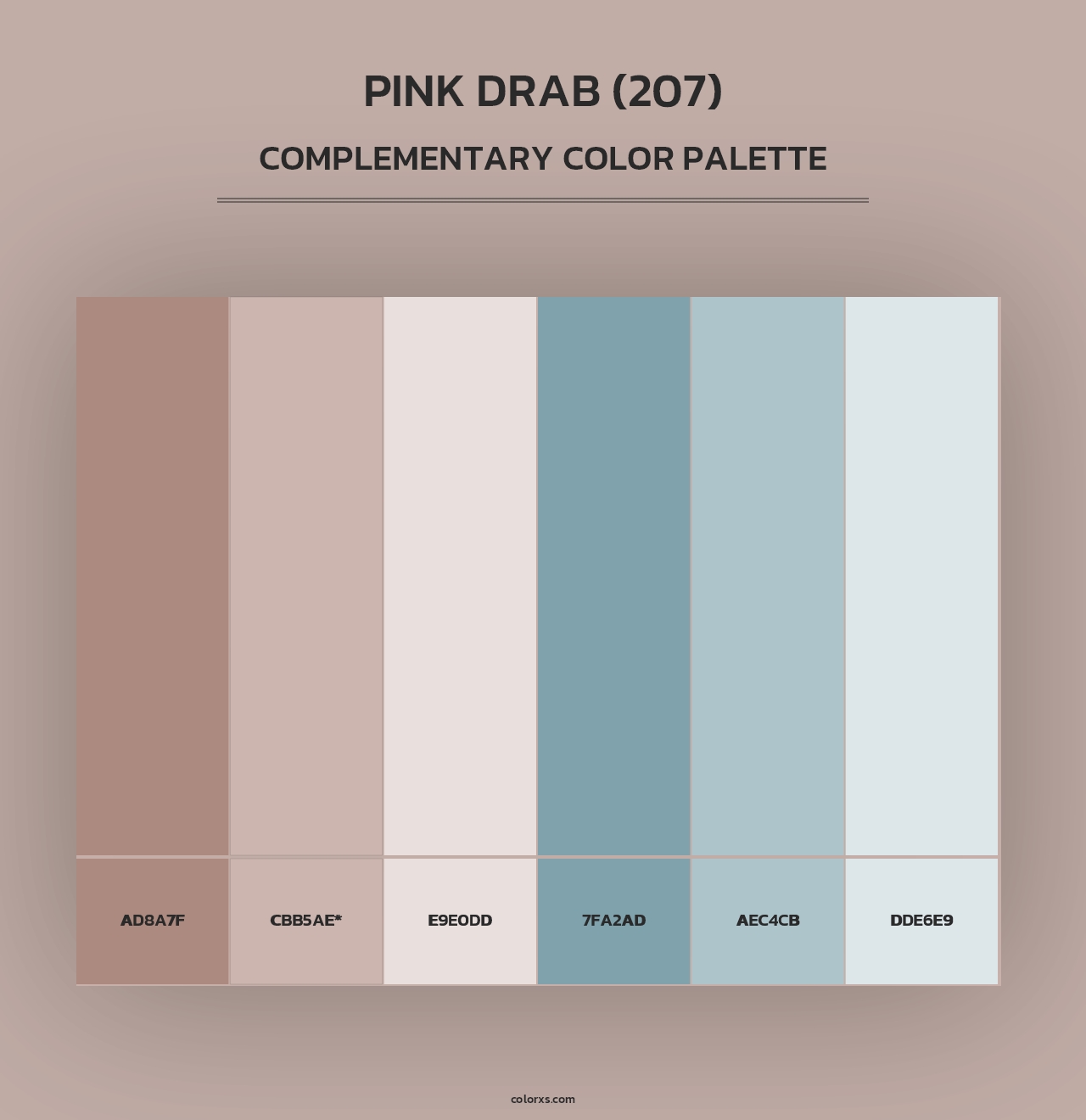 Pink Drab (207) - Complementary Color Palette