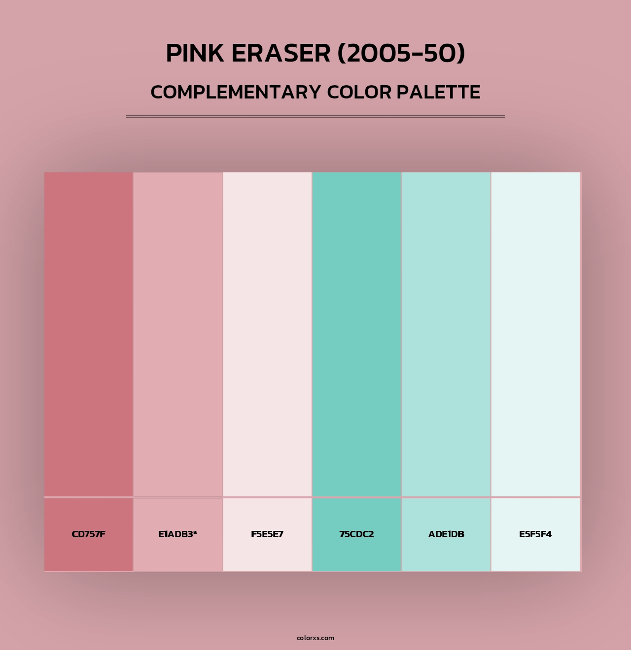 Pink Eraser (2005-50) - Complementary Color Palette