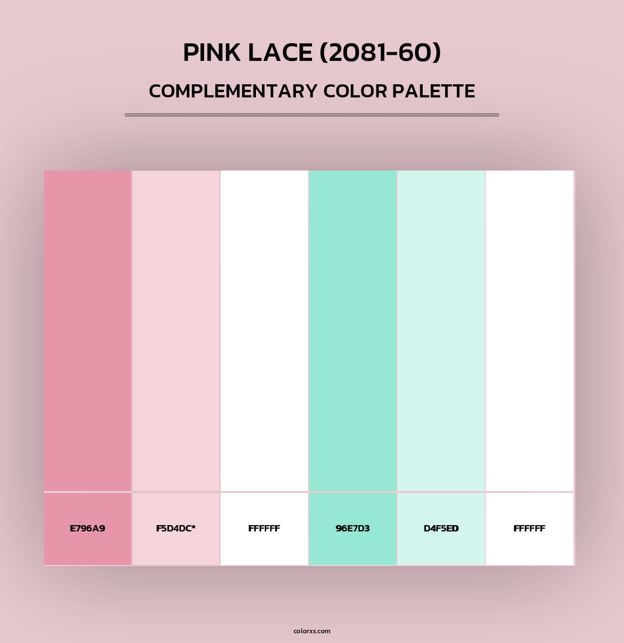 Pink Lace (2081-60) - Complementary Color Palette