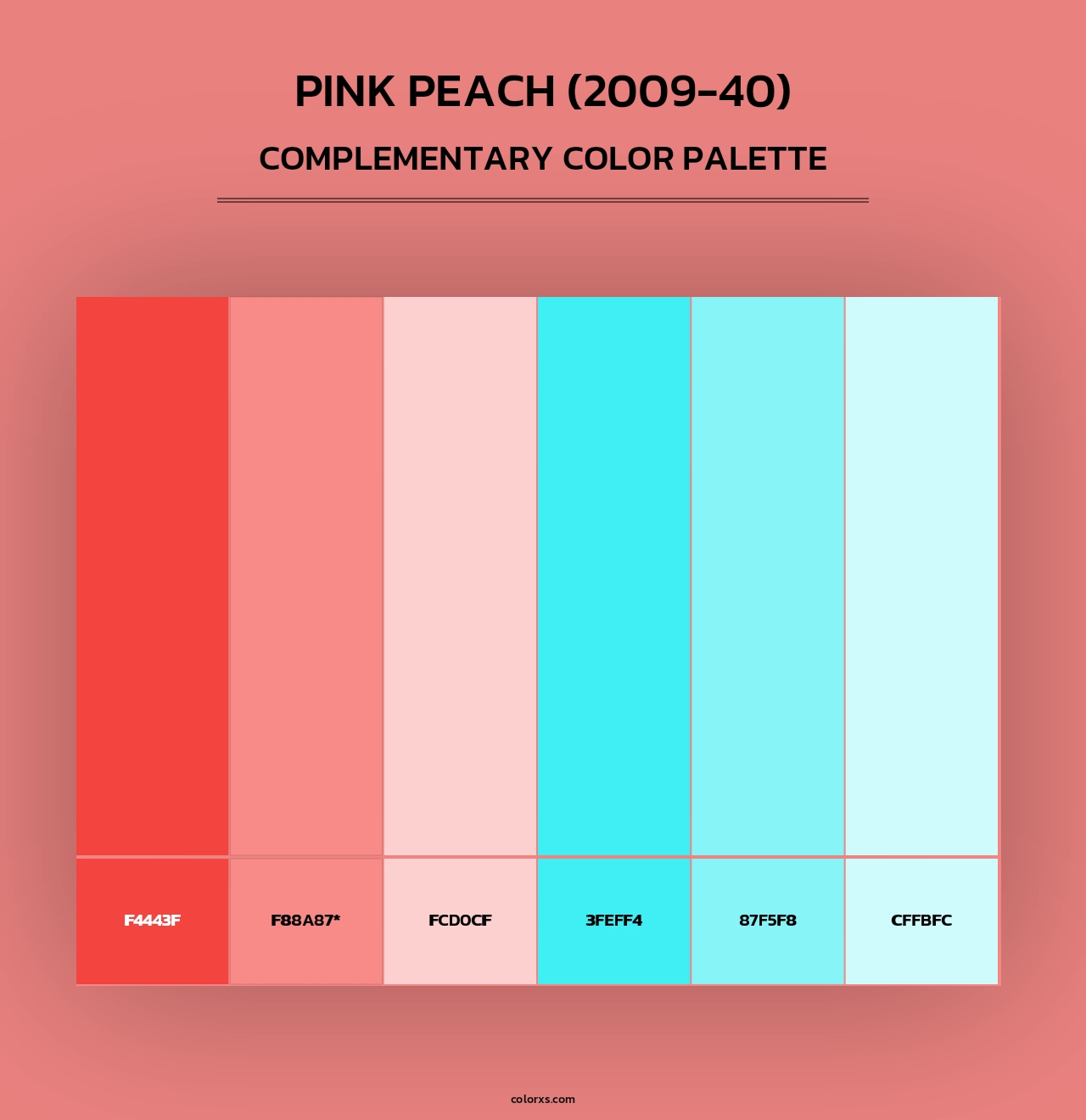 Pink Peach (2009-40) - Complementary Color Palette
