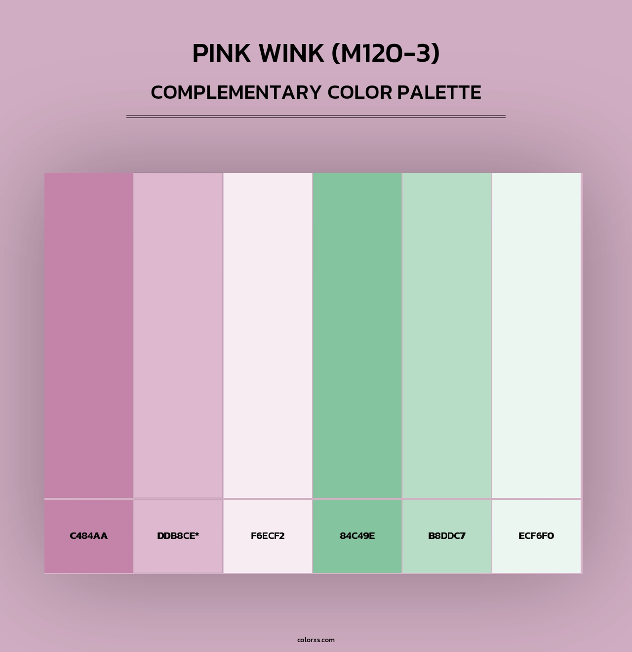 Pink Wink (M120-3) - Complementary Color Palette