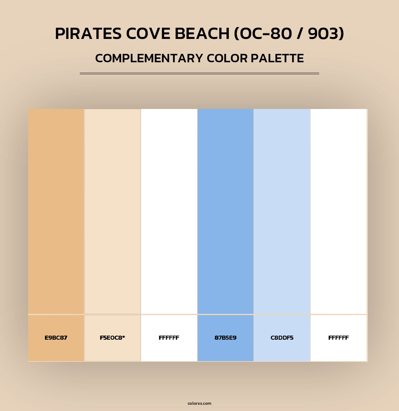 Pirates Cove Beach (OC-80 / 903) - Complementary Color Palette