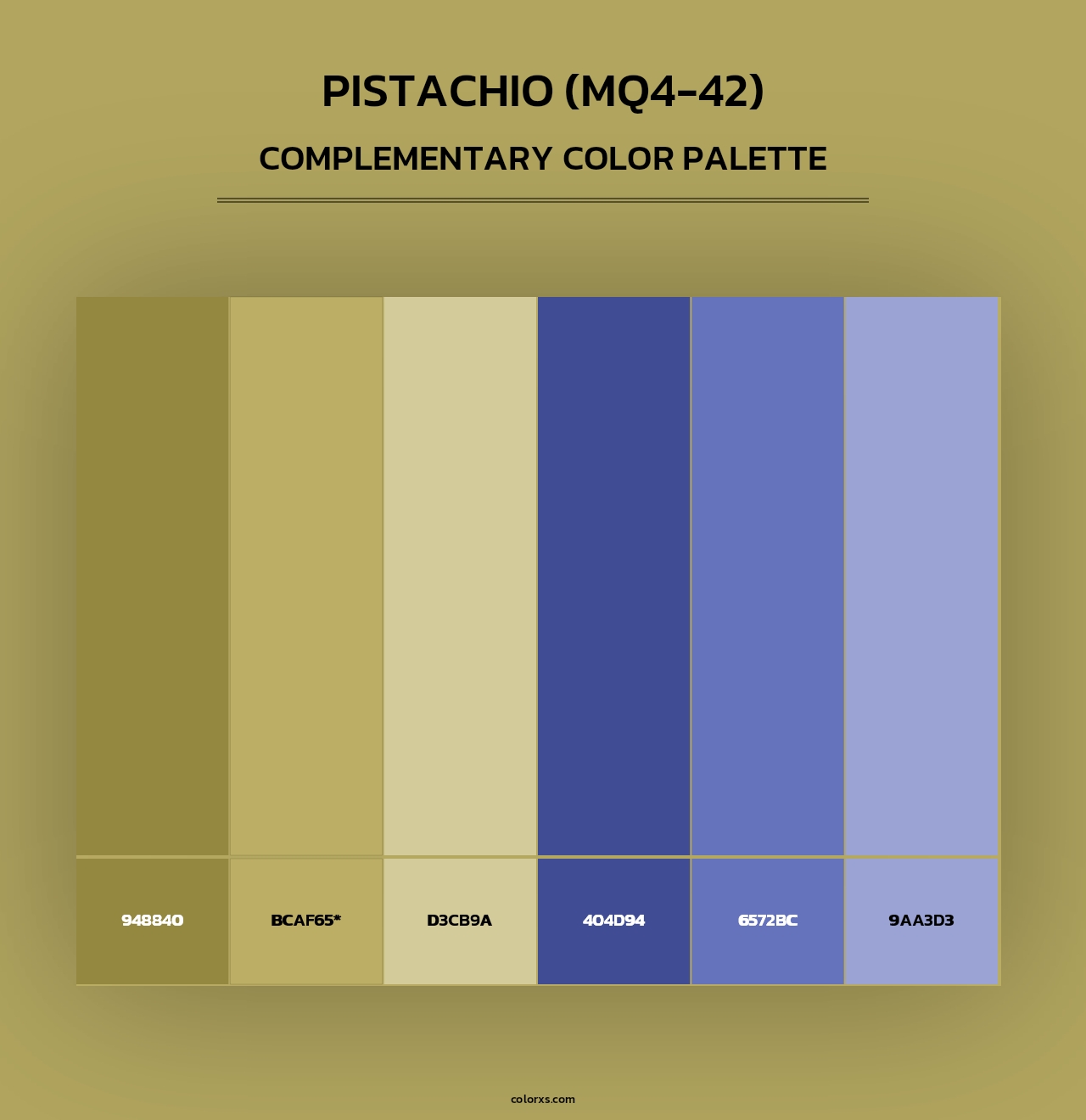 Pistachio (MQ4-42) - Complementary Color Palette